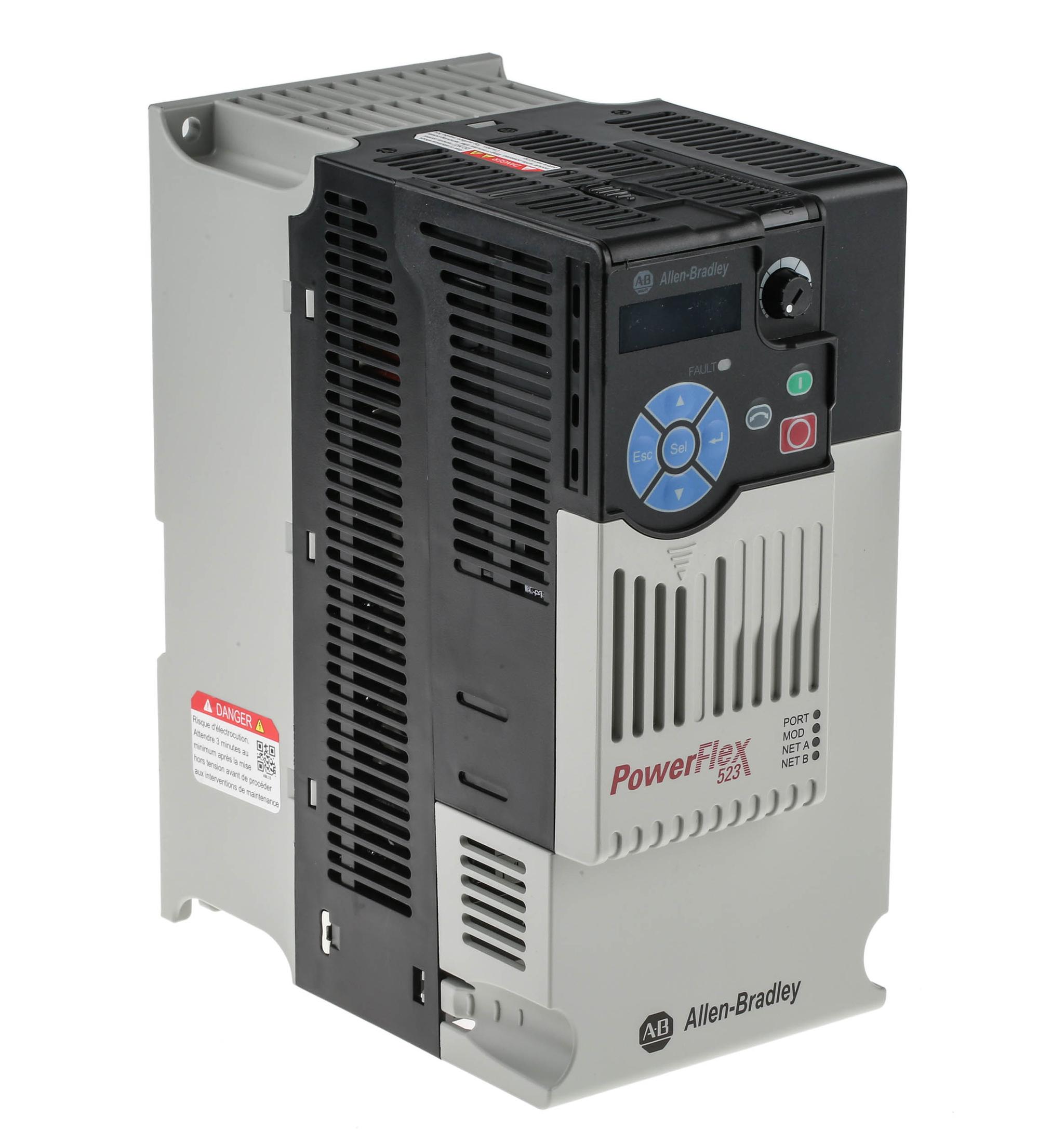 Produktfoto 1 von Allen Bradley PowerFlex 523, 3-Phasen Frequenzumrichter 7,5 kW, 400 V ac / 17 A für Wechselstrommotor