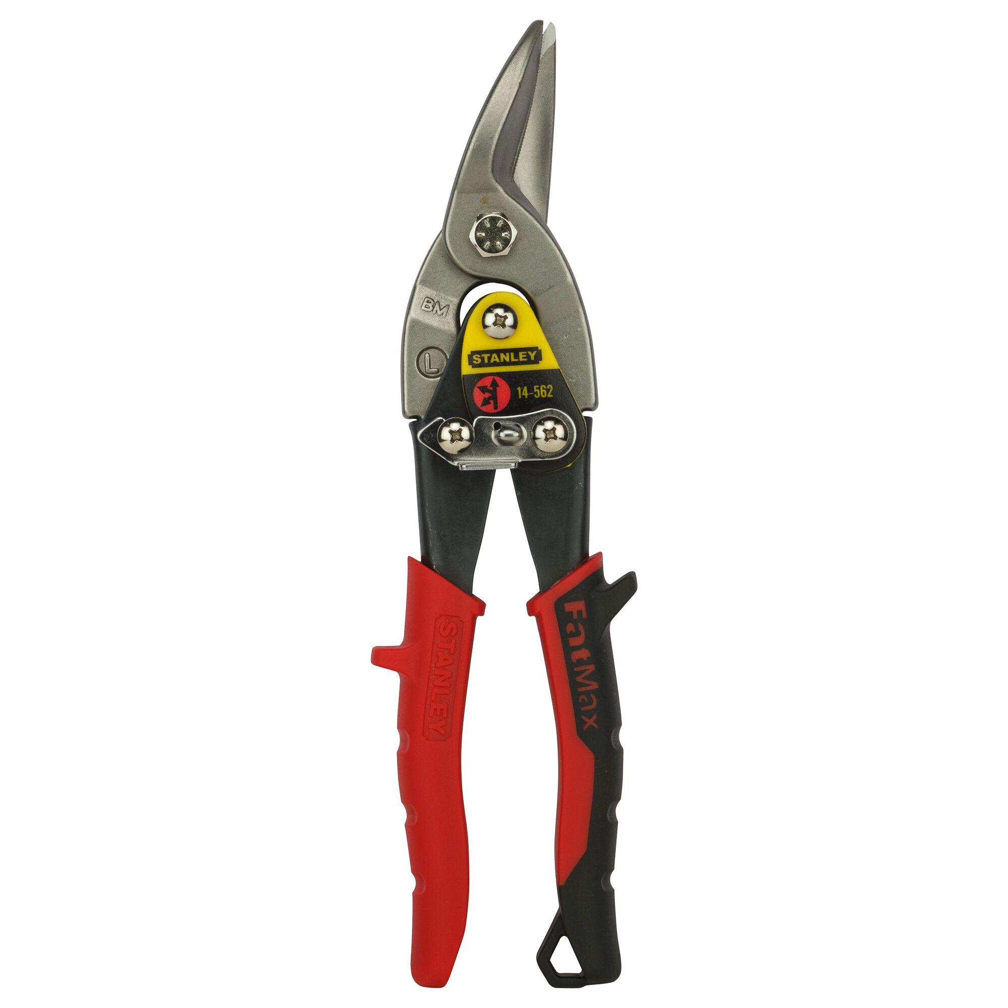 Stanley 250 mm Blechschere für Aluminium, Pappe, Leder, PVC, Gummi, Stahl, Schnitt: Links