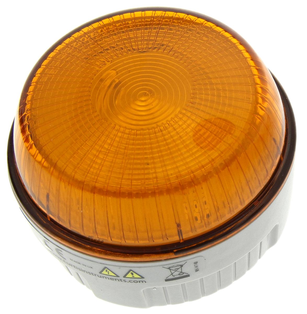 Curtis LP, Xenon Blitz Signalleuchte Orange, 230 V ac, Ø 77mm x 45mm