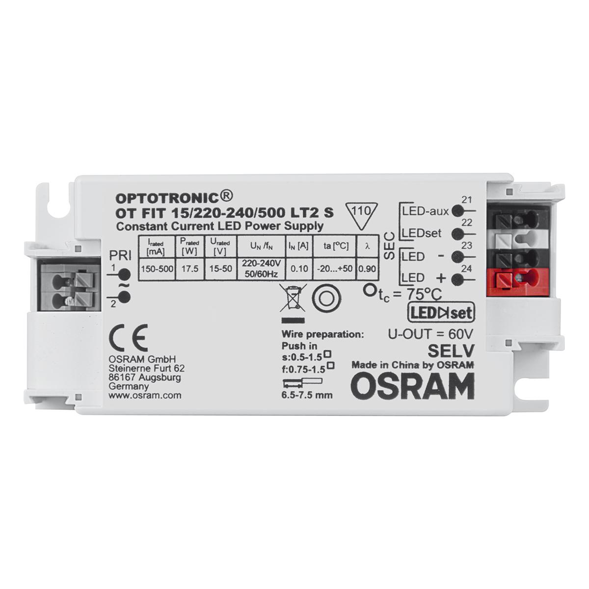 Produktfoto 1 von Osram LED-Treiber 220 V LED-Treiber, Ausgang 42V / 500mA