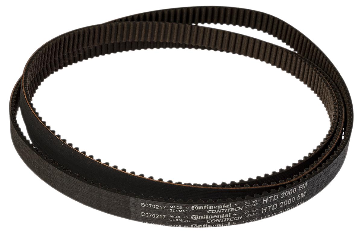 Produktfoto 1 von Contitech Gummi Zahnriemen 400 Zähne, Teilung 5mm, Maße 15mm x 2000mm, 50m/s