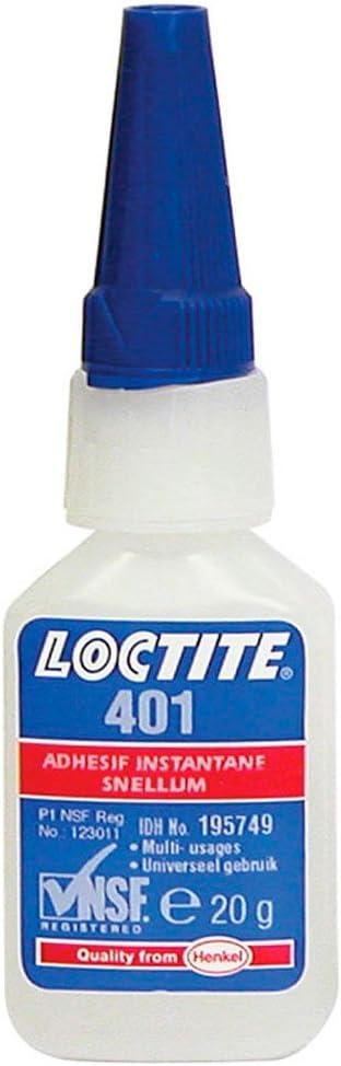 Produktfoto 1 von Loctite 401 Sofortklebstoff Cyanacrylat Flüssig transparent, Flasche 20 g