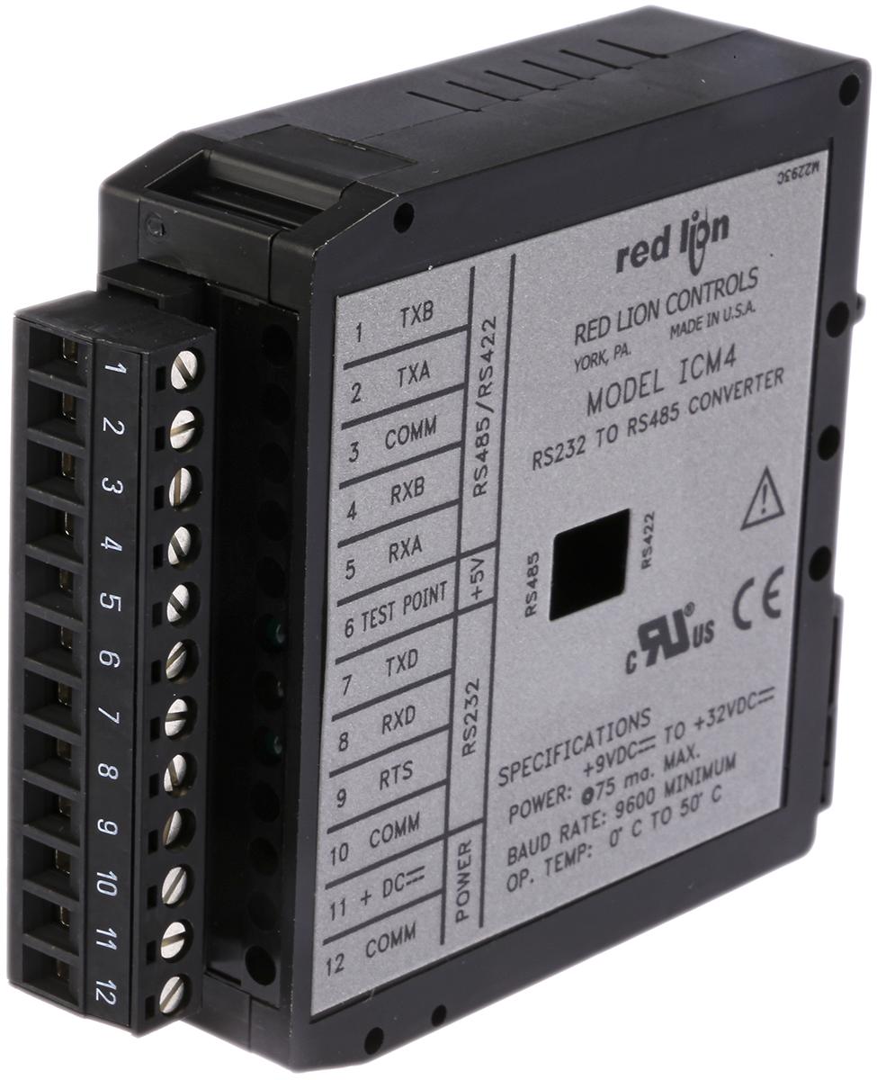 Produktfoto 1 von Red Lion MINI MCR-SL-2CP-I-I-SP Signalwandler, Schnittstellenkonverter 9 → 32V dc, RS-232 / RS-422, RS-485