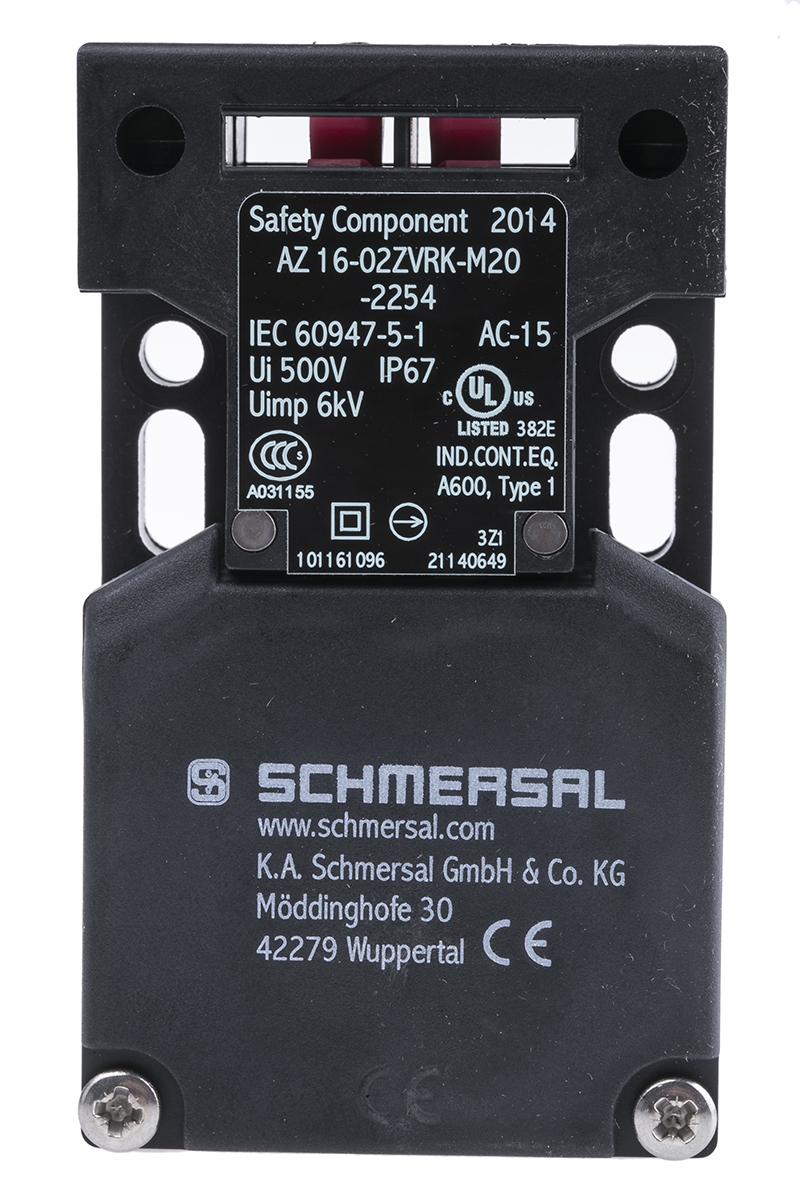 Produktfoto 1 von Schmersal AZ16 Sicherheits-Verriegelungsschalter Codiert 2 Öffner 2 Öffner 230V Glasfaserverstärkter Thermoplast