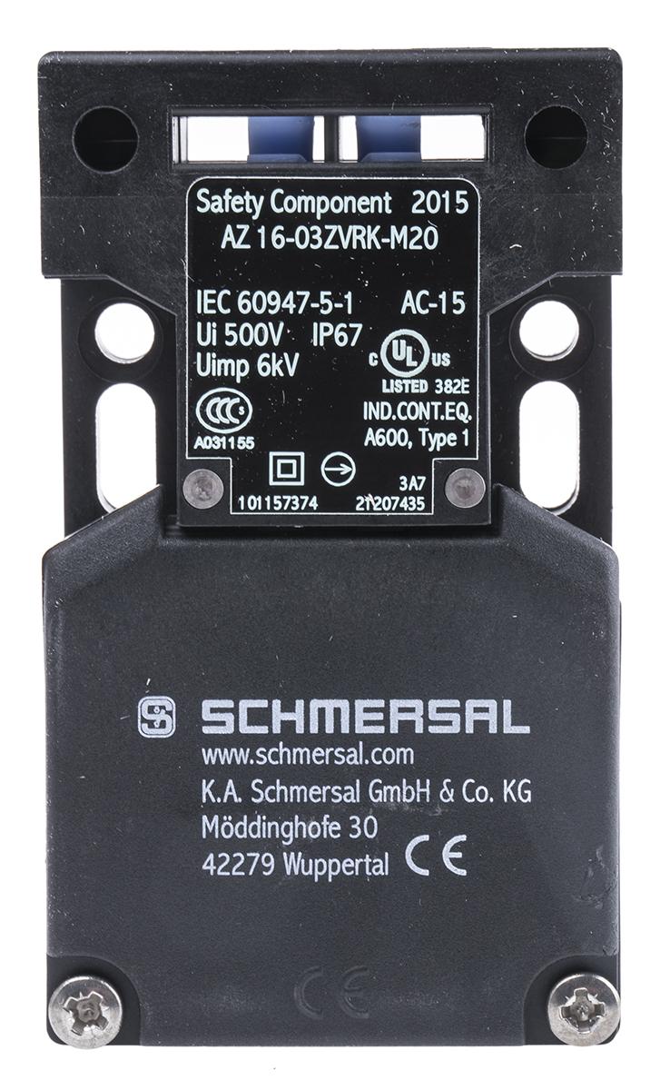 Produktfoto 1 von Schmersal AZ16 Sicherheits-Verriegelungsschalter Codiert 3 Öffner 3NC 230V Glasfaserverstärkter Thermoplast