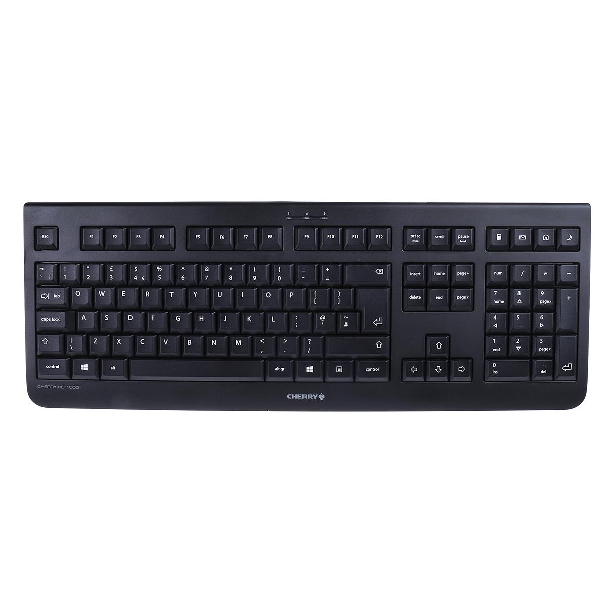 CHERRY Tastatur QWERTY (GB) Kabelgebunden Schwarz USB, 458 x 170 x 20mm