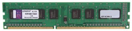 Kingston Arbeitsspeicher für Desktop, 4 GB, 1600MHz DDR3 DIMM PC3-12800