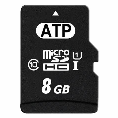 Produktfoto 1 von ATP S600Sc Micro SDHC Micro SD Karte 8 GB Class 10, UHS-1 U1 Industrieausführung, MLC