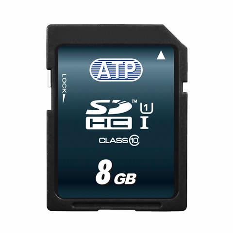 Produktfoto 1 von ATP S600Sc SDHC SD-Karte 8 GB Class 10, UHS-1 U1 Industrieausführung, MLC