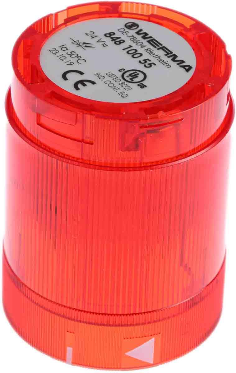 Produktfoto 1 von Werma KombiSIGN 50 848 Signalleuchte Dauer-Licht Rot, 24 V ac/dc, 50mm x 67mm