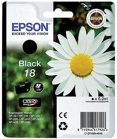 Produktfoto 1 von Epson 18 Druckerpatrone für Epson Patrone Schwarz 1 Stk./Pack Seitenertrag 470