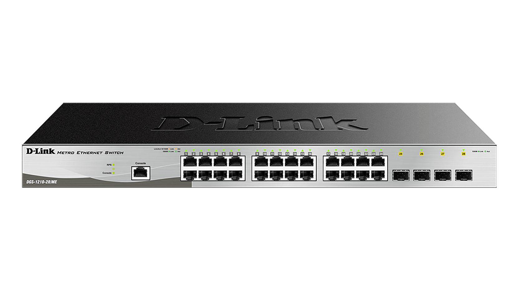 Produktfoto 1 von D-Link DGS-1210-28/ME Netzwerk Switch 28-Port Managed Switch UK