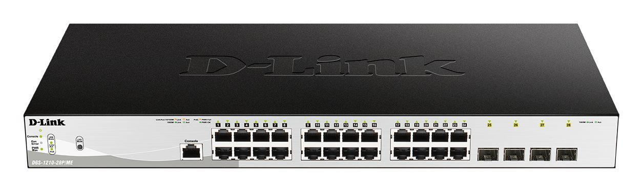 Produktfoto 1 von D-Link DGS-1210-28P/ME Netzwerk Switch PoE 28-Port Managed Switch UK