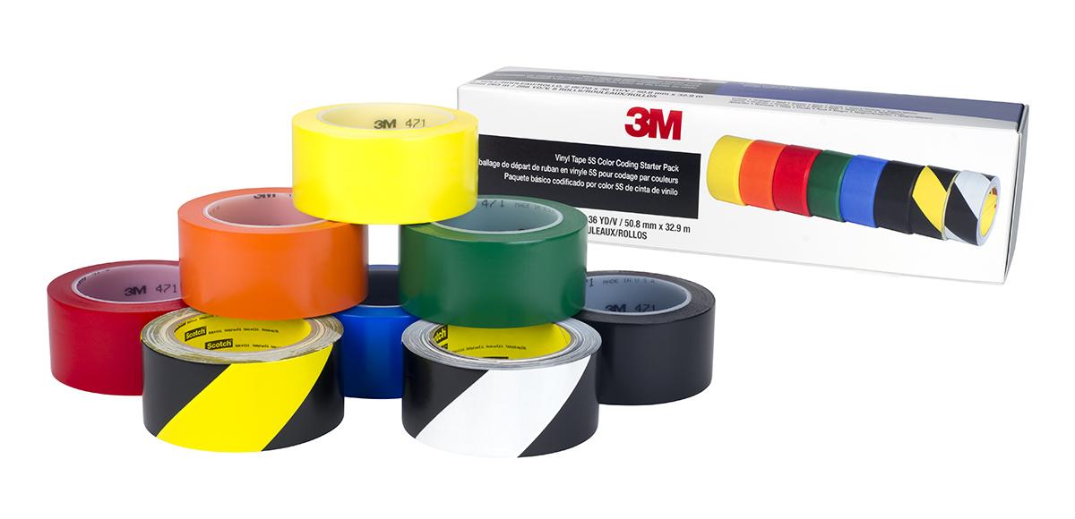 Produktfoto 1 von 3M Scotch 5S Vinyl Markierungsband Typ Bodenmarkierungsband, 50mm x 33m