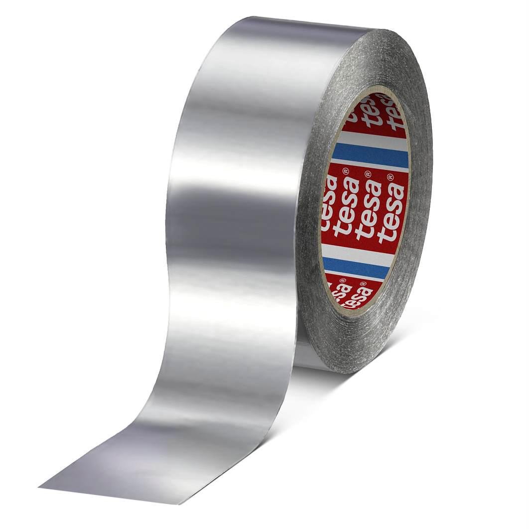 Tesa 60670 Aluband Aluminiumband leitend, Stärke 0.075mm, 50mm x 50m, -40°C bis +160°C, Haftung 10 N/cm