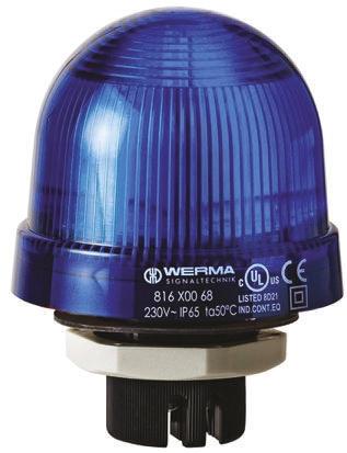 Produktfoto 1 von Werma EM 815, Glühlampe Dauer Signalleuchte Blau, 12 → 240 V ac/dc, Ø 75mm x 97mm