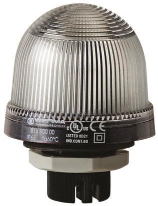 Produktfoto 1 von Werma EM 815, Glühlampe Dauer Signalleuchte Klar, 12 → 240 V ac/dc, Ø 75mm x 97mm