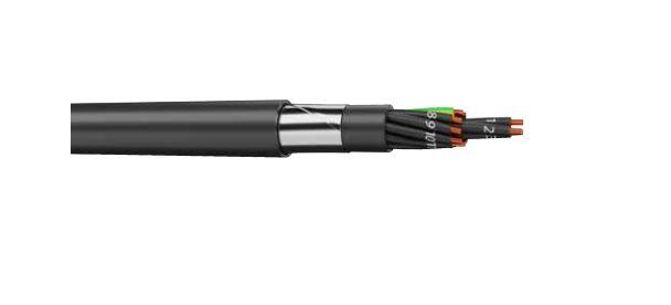 Produktfoto 1 von AXINDUS Bewehrte Kabel, 5-adrig Typ Bewehrt Schwarz x 2,5 mm², 100m, 1 kV, PVC