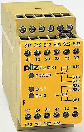 Produktfoto 1 von Pilz P2HZ X1 Sicherheitsrelais, 115V ac, 2-Kanal, 3 Sicherheitskontakte Zweihandsteuerung, 1 Hilfsschalter, 4 ISO