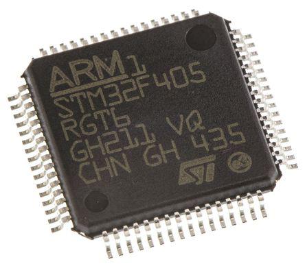 Produktfoto 1 von STMicroelectronics Mikrocontroller STM32F4 ARM Cortex M4 32bit SMD 512 KB LQFP 64-Pin 100MHz 128 KB RAM USB