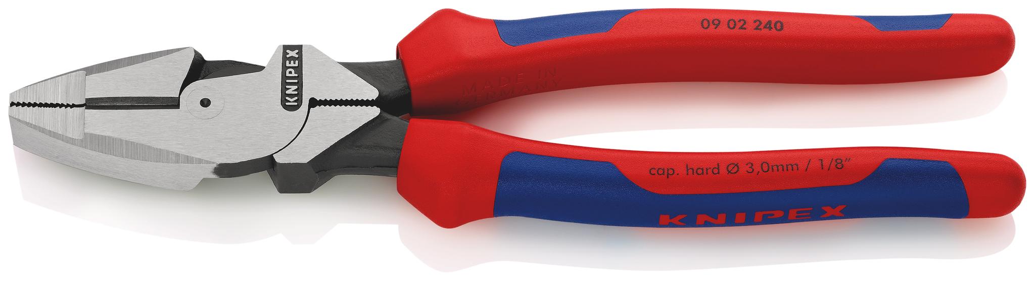 Produktfoto 1 von Knipex Kombizange, gebogen Schneidkraft → Mittelharter Draht: 4,6 mm Hartdraht: 3 mm 240 mm