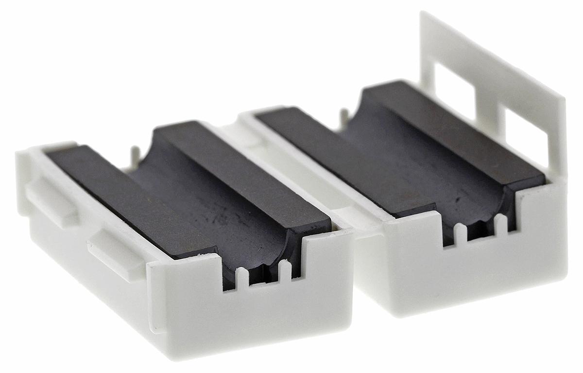 Produktfoto 1 von Rotronic EMV Ferritkern-Clip, Ferrit, 200Ω @ 100MHz, 32 x 19.5mm, für Kabel-Ø 6.5mm Zum Öffnen