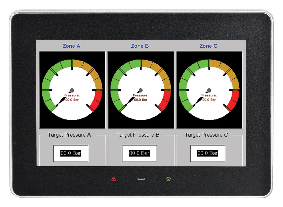 Red Lion Graphit HMI-Touchscreen, 7 Zoll Programmierbar Farb TFT 800 x 480pixels 24 V dc 195,5 x 139,9 x 50,8 mm