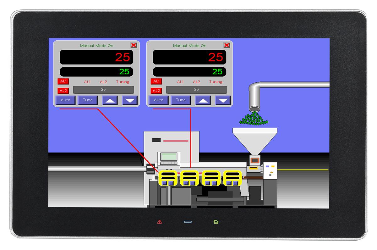 Produktfoto 1 von Red Lion Graphit HMI-Touchscreen, 9 Zoll Farb TFT 800 x 480pixels 24 V dc 255,6 x 164,4 x 52,4 mm