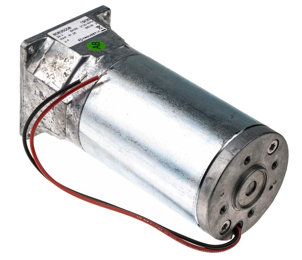 Crouzet Bürsten-Getriebemotor bis 5 Nm, 24 V dc / 27 W, , Wellen-Ø 8mm, 65.1mm x 65.1mm