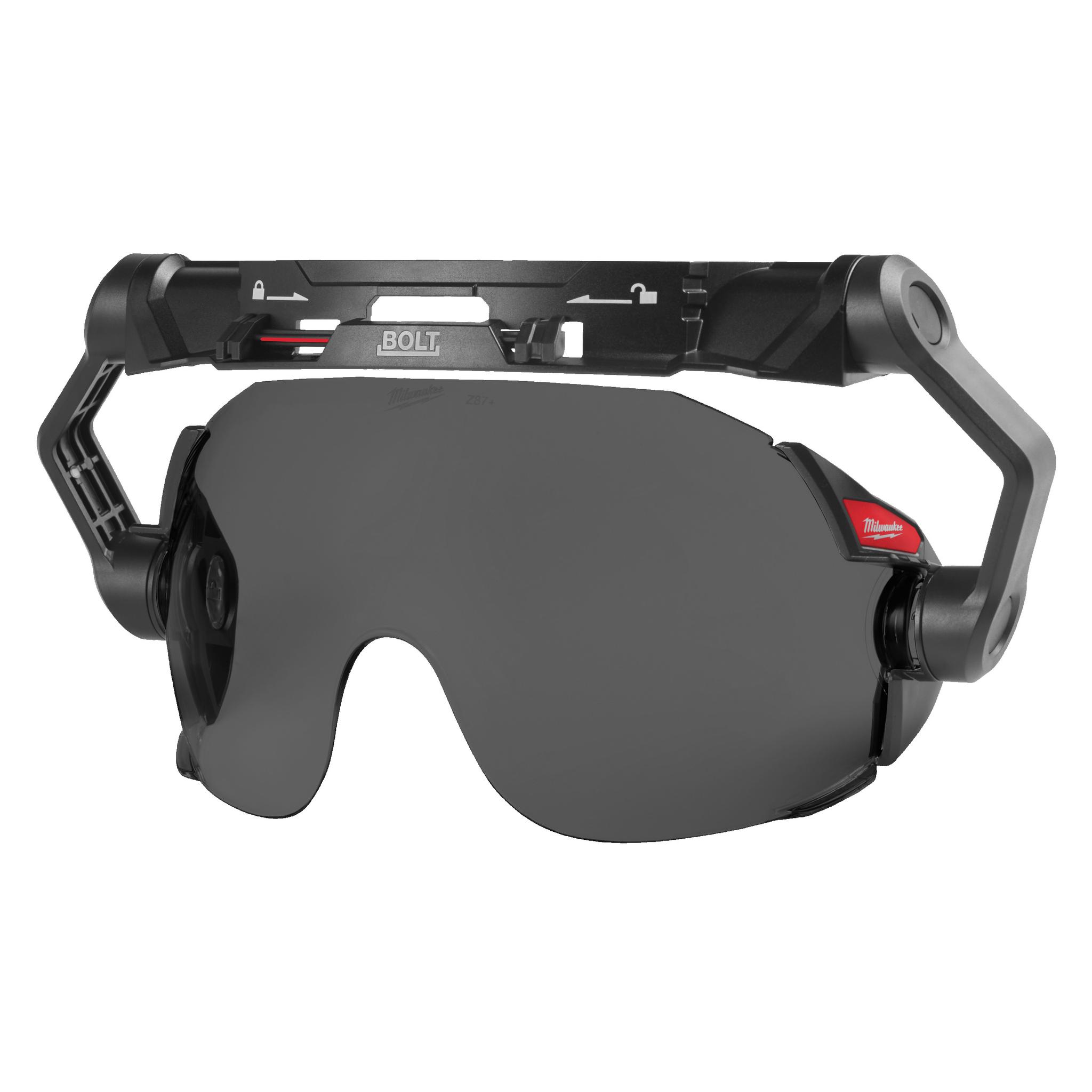 Produktfoto 1 von Milwaukee BOLT Visor Schutzbrille, Schwarz, Rahmen aus Polycarbonat kratzfest