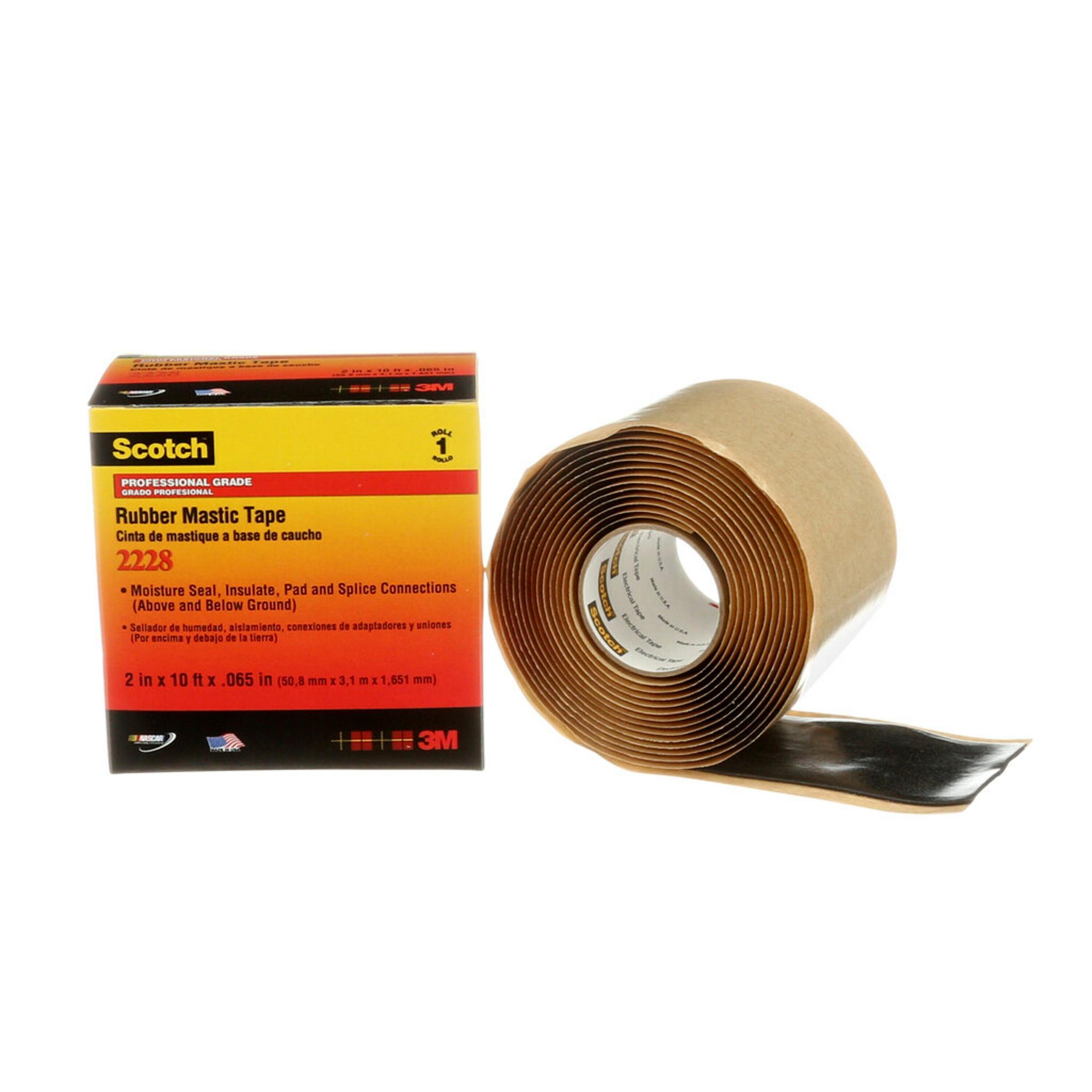 3M Scotch Rubber Mastic Tape 2228 Isolierband, Ethylen-Propylen-Gummi Schwarz, 1.65mm x 50.8mm x 3m