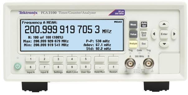 Produktfoto 1 von Tektronix Frequenzzähler 0,001 Hz / 300MHz, 1 MΩ, 50 Ω, BNC, SMA, Typ-N Female, ISO-kalibriert