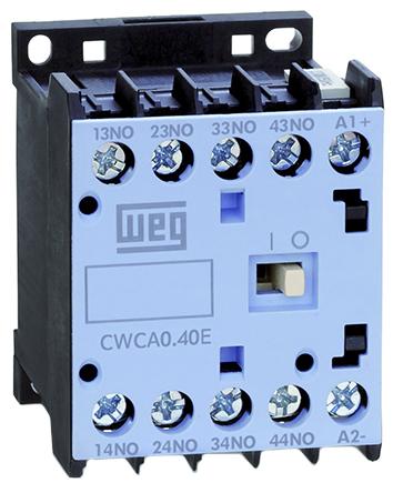 WEG CWCA0 Überlastrelais, 4P 4 Schließer, 24 V ac / 10 A, 58mm x 45mm