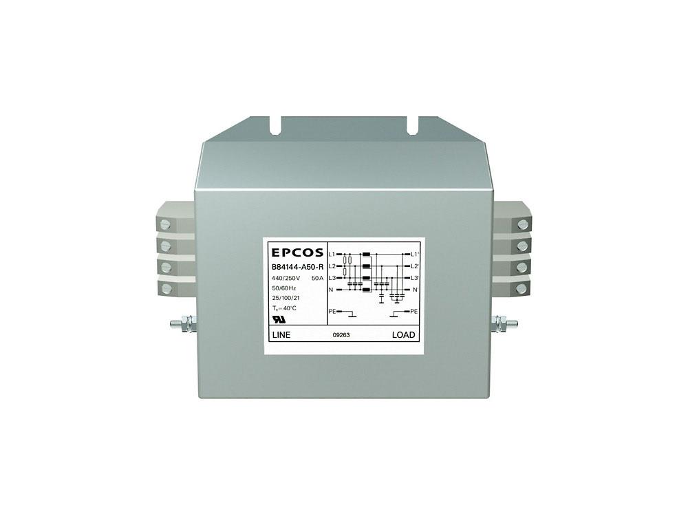 Produktfoto 1 von EPCOS B84144A*R000 EMV-Filter, 250/440 V ac, 120A, Anschlussblock, 4-phasig 8,8 mA / 50/60Hz