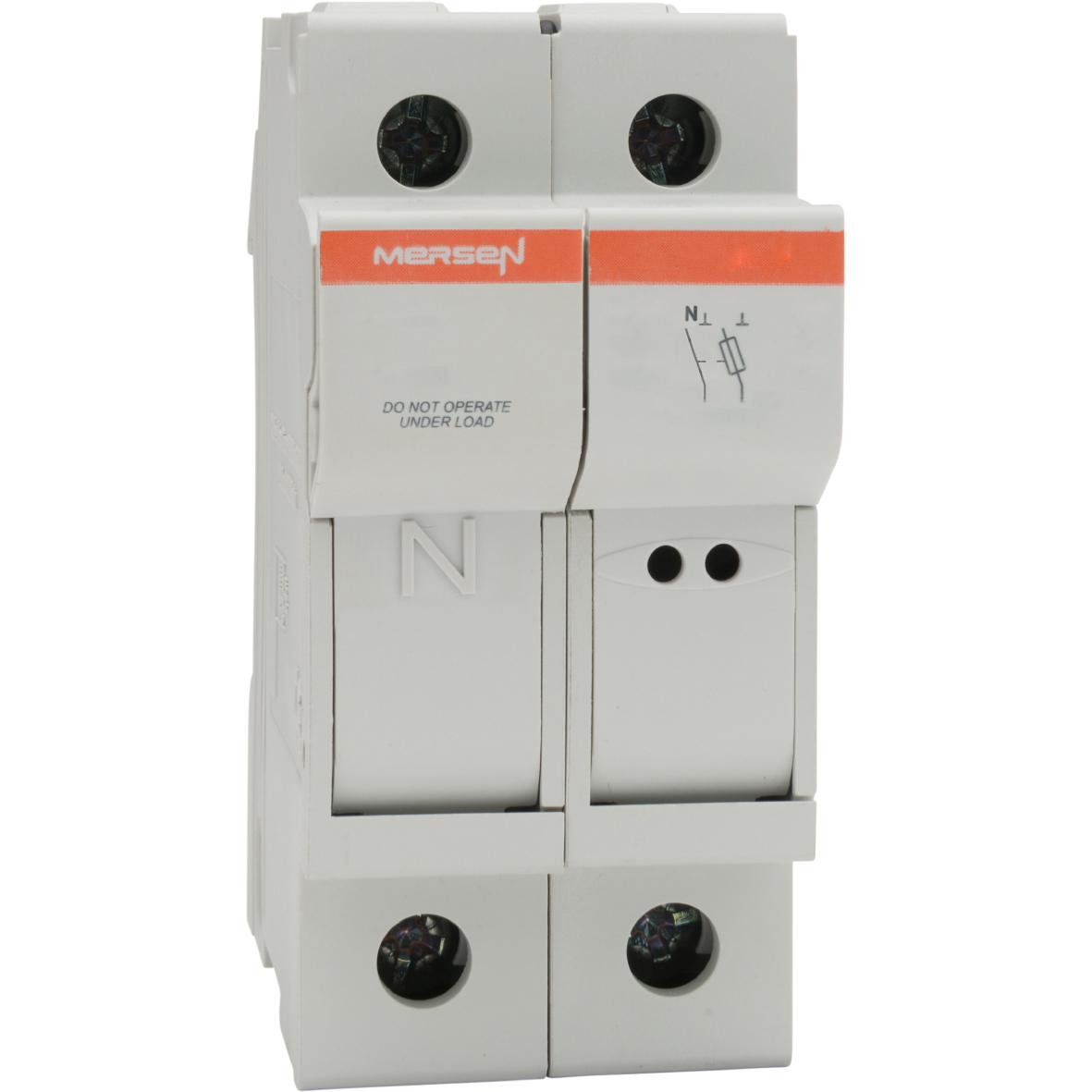 Mersen Sicherungshalter für Hutschienenmontage Modulostar für 8 x 31mm Sicherungen 25A 400V ac, Serie CMC8 1P+N-polig