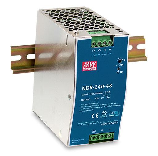 Produktfoto 1 von D-Link NDR-240 DIN-Schienen Netzteil DIN-Schienen Netzteil 240W, 90 → 264 and 127 → 370V, 48V / 5A