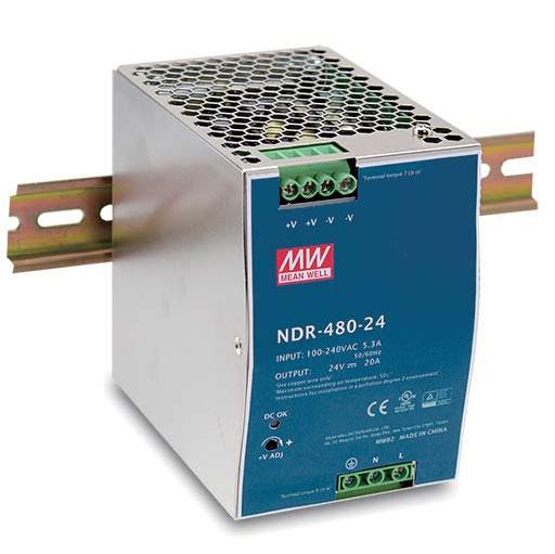 Produktfoto 1 von D-Link NDR-480 DIN-Schienen Netzteil DIN-Schienen Netzteil 480W, 90 → 264 and 127 → 370V, 48V / 10A