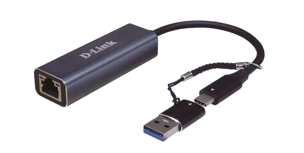 Produktfoto 1 von D-Link USB-Ethernet-Adapter Buchse USB C A RJ45 B USB C Anschluss 2