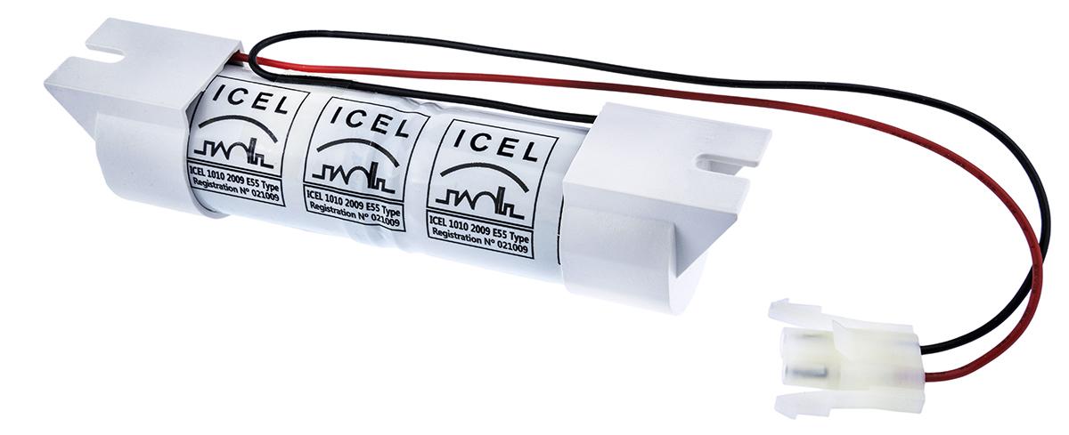 Saft NiCd Akkupack, 2-Zellen D 2.4V / 4Ah, Draht-Anschluss