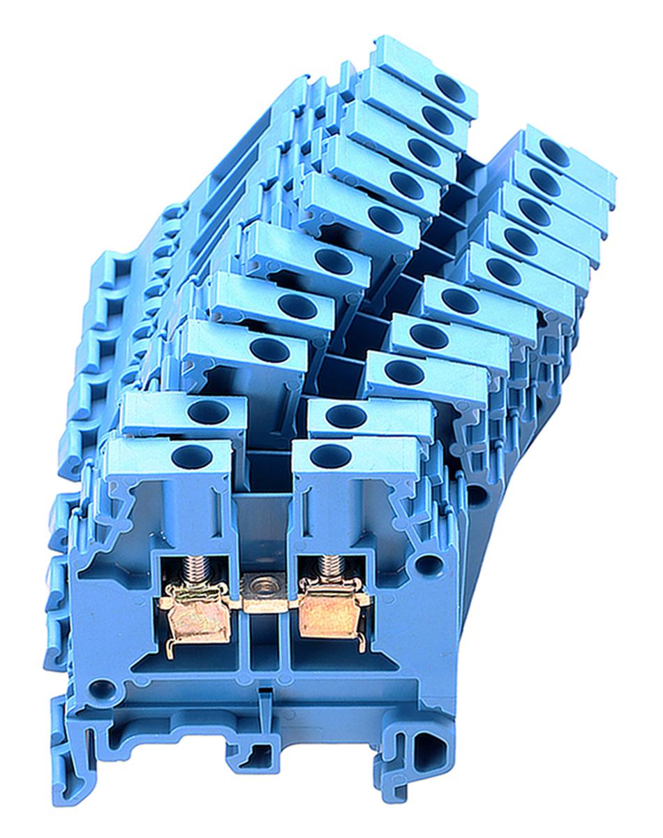 Produktfoto 1 von Entrelec SNA Reihenklemmenblock Einfach Blau, 4mm², 1 kV ac / 32A