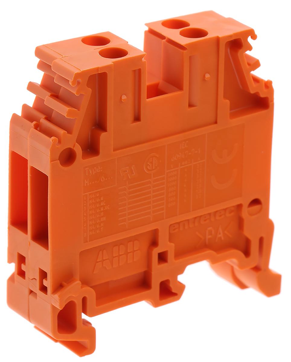 Produktfoto 1 von Entrelec SNA Reihenklemmenblock Einfach Orange, 4mm², 1 kV ac / 32A