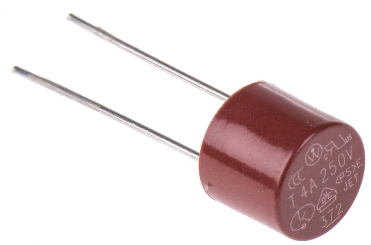 Littelfuse Sicherung, nicht rückstellend 4A radial 250V ac Nylon T ø 8.5mm 8mm, Raster 5.08mm