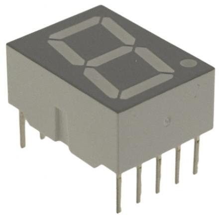 Broadcom LED-Anzeige 7-Segment, Rot 637 nm Zeichenbreite 7.8mm Zeichenhöhe 14.2mm Durchsteckmontage