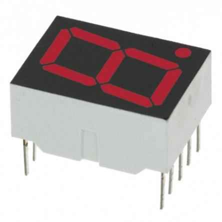 Broadcom LED-Anzeige 7-Segment, Rot 637 nm Zeichenbreite 7.8mm Zeichenhöhe 14.2mm Durchsteckmontage