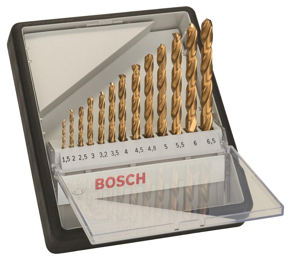 Produktfoto 1 von Bosch Spiralbohrer Satz 1.5mm → 6.5mm, 13-teilig für Metall