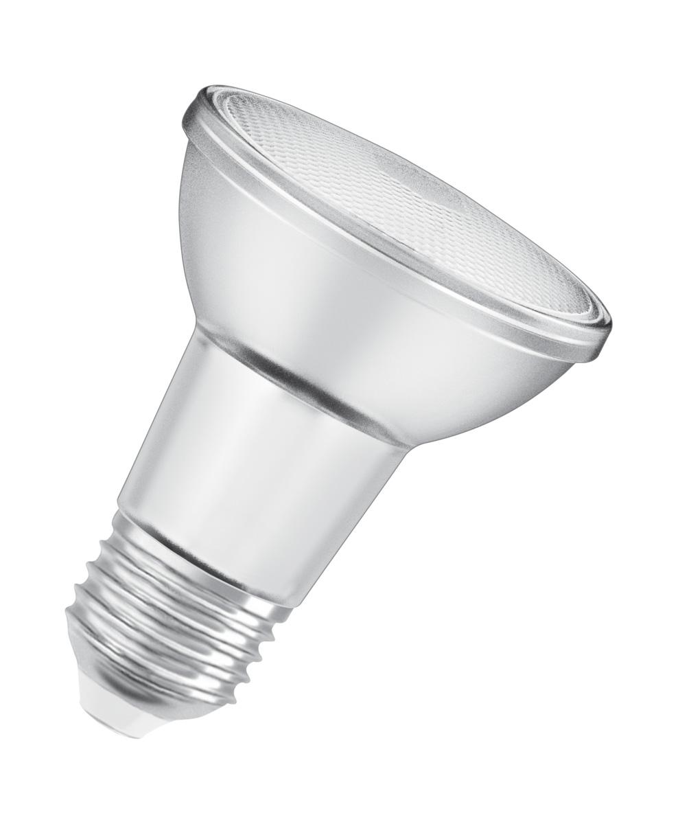 Produktfoto 1 von Osram PAR20, LED, LED-Reflektorlampe,  dimmbar, G, 5 W / 230V, 345 lm, E27 Sockel, 2700K warmweiß