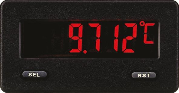 Produktfoto 1 von Red Lion CUB5 LCD Einbaumessgerät für Temperatur H 39mm B 75mm T. 44mm