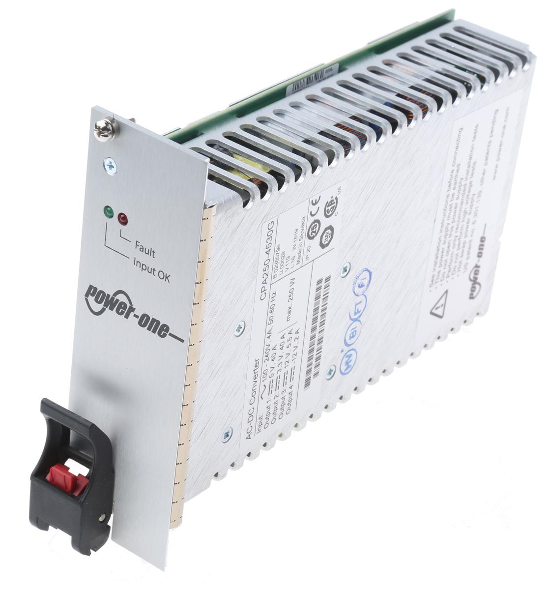 Produktfoto 1 von BEL POWER SOLUTIONS INC Schaltnetzteil, AUS 3.3 V dc, 5 V dc, ±12 V dc / 2A 4-Kanal 250W, EIN 90 → 264V ac,