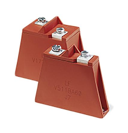 Produktfoto 1 von Littelfuse BA Metalloxid-Varistor, 10nF, 429V, 250V, 880J, Metall, 50000A max., 100 x 95 x 23.5mm, Ø 60mm, L. 100mm