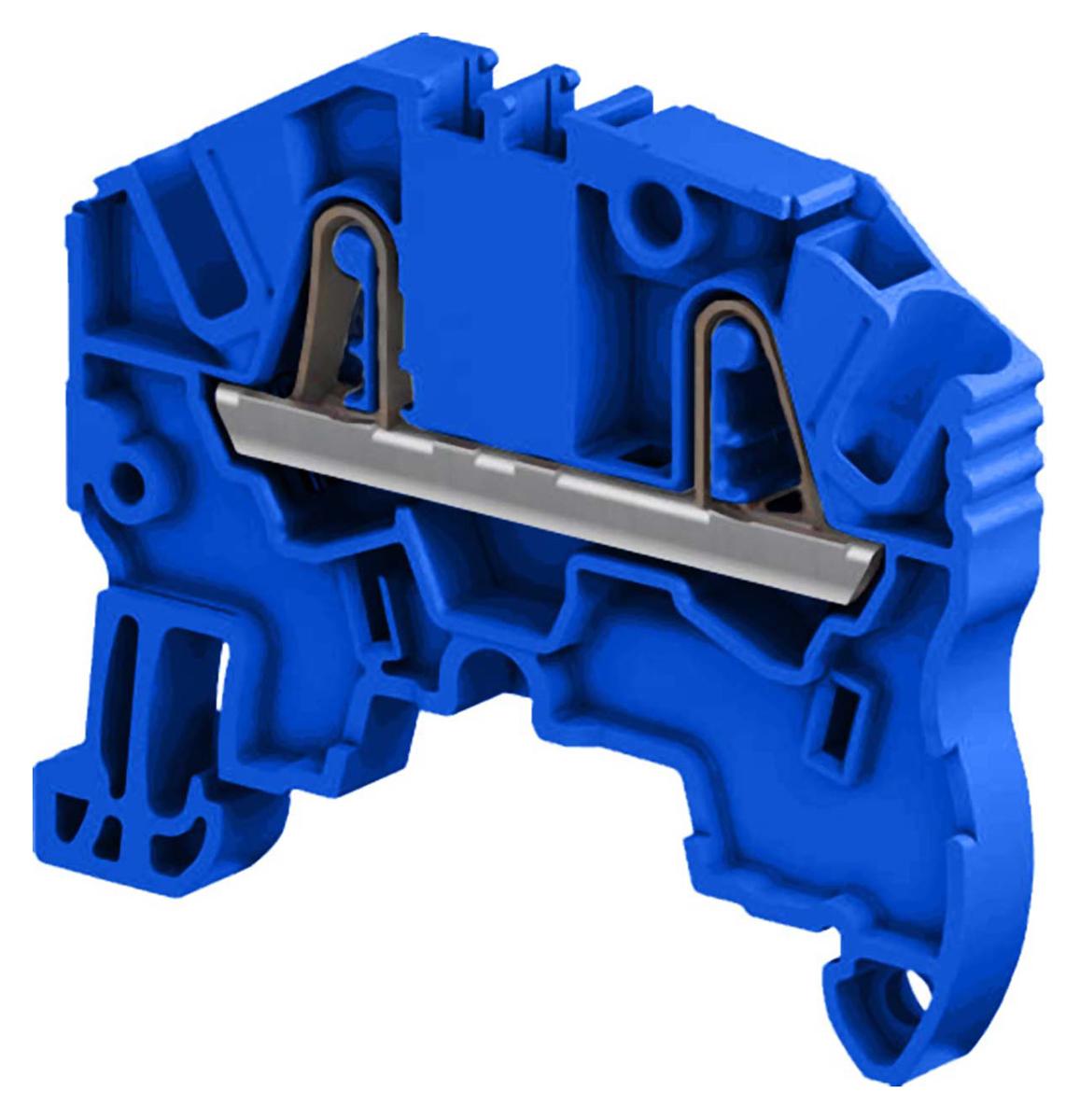 Produktfoto 1 von Entrelec ZK2.5 Anschlussklemme für Standard-DIN-Schiene Einfach Blau, 2.5mm², 1 kV / 24A